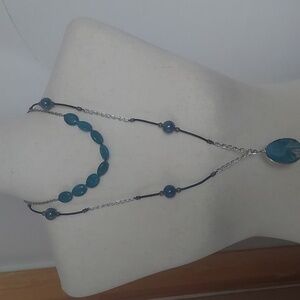 Elegant Blue Beaded Necklace Set